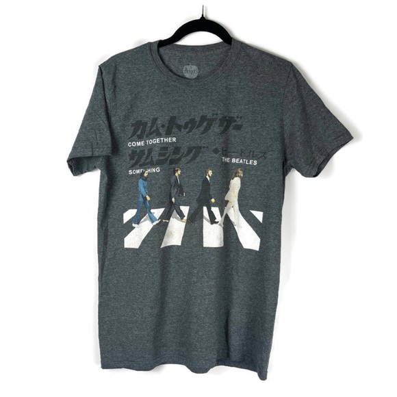 THE BEATLES Brand Men's Abbey Road Japanese Print Gray T-Shirt (2010 Apple) Med - Picture 1 of 4